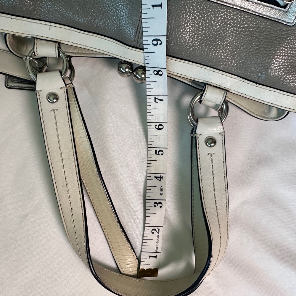 Coach Laura Spectator Tote All Leather Pebble Grain Handbag - Picture 6 of 15